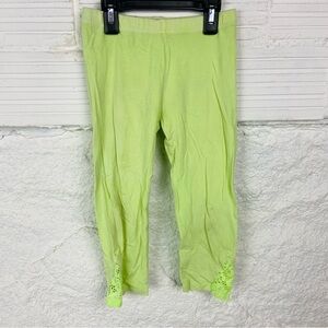 SO favorite Capri Lime Green Leggings with Lace Detail size 7